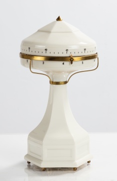 Jersey Electric Clock Co. Art Deco Porcelain Annular Clock