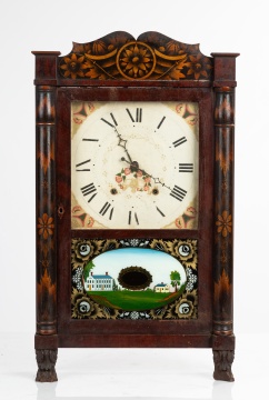 Seth Thomas Stenciled Column and Splat Shelf Clock