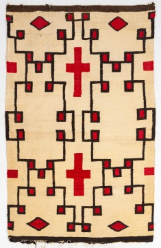 Navajo Weaving with Stepped Lattice and Crosses