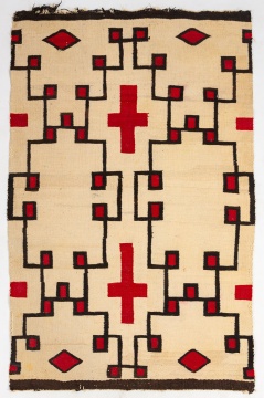 Navajo Weaving with Stepped Lattice and Crosses