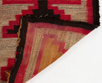 Navajo Regional Weaving with Serrated Hourglass Columns