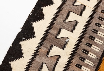 Navajo Pictorial Weaving with Corn Stalk and Feathers