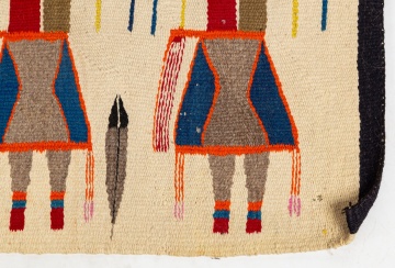 Navajo Yei Pictorial Weaving with Five Figures