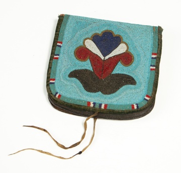 Plateau Beaded Leather Belt Pouch