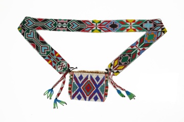 Winnebago (Ho-Chunk) Loom-Beaded Bandolier Bag