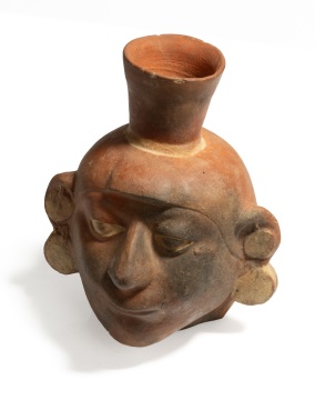 Moche Portrait Head Vessel