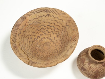 Two Hohokam Red-on-Buff Pottery Vessels