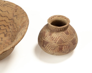Two Hohokam Red-on-Buff Pottery Vessels