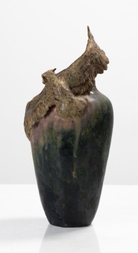 Freiwald Art Pottery Great Horned Owl Vase