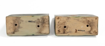 Pair of Fulper Pottery "Aztec" Bookends, Model No. 49A