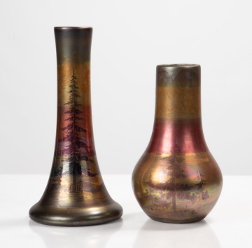 Two Weller LaSa Scenic Vases