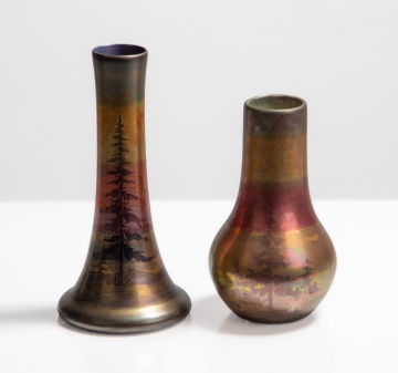 Two Weller LaSa Scenic Vases