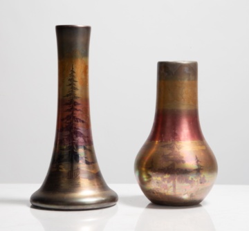 Two Weller LaSa Scenic Vases