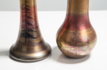 Two Weller LaSa Scenic Vases