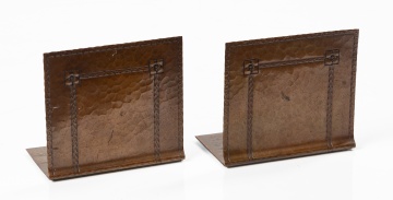 Roycroft, Pair of Hammered Copper Bookends