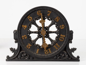 Victorian Cast Iron and Brass Elevator Floor Indicator Dial and Hall Lantern Plate