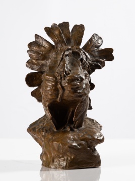 Bronze Figure of a Turkey