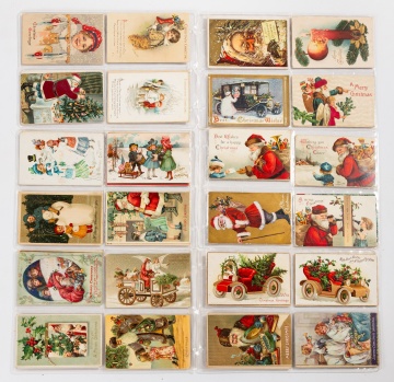 Collection of Early 20th Century Holiday Postcards, Approximately 140 Pieces