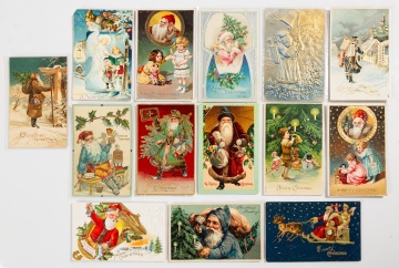 Collection of Early 20th Century Holiday Postcards, Approximately 140 Pieces