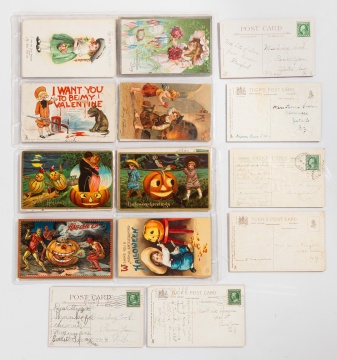 Collection of Early 20th Century Halloween Postcards