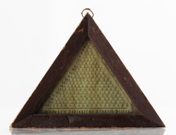 Wright's Indian Vegetable Pills German-Language Triangular Multiplication Table, Advertising Premium