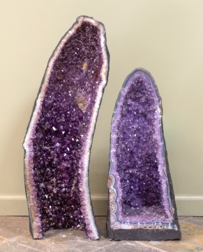 Pair of Amethyst Cathedral Geodes