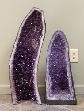 Pair of Amethyst Cathedral Geodes