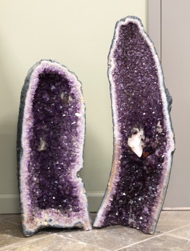 Pair of Amethyst Cathedral Geodes