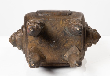 Chinese Bronze Rectangular Censer