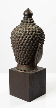 Thai Bronze Head of Buddha