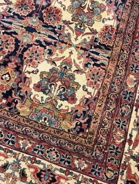 Mahal Carpet with Allover Floral Lattice