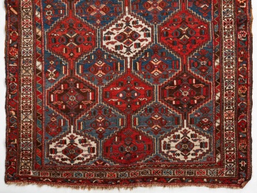 Afshar Rug with Diamond Lattice