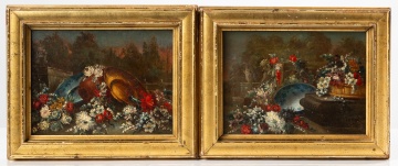 Flemish School, 19th Century, Pair of Flower Still Lifes