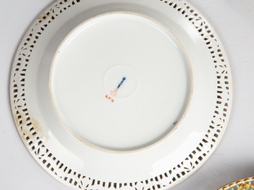 Six KPM Berlin Porcelain Reticulated Cabinet Plates