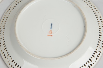 Six KPM Berlin Porcelain Reticulated Cabinet Plates