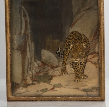 Charles Livingston Bull (American, 1874-1932) "Leopard's Lair"