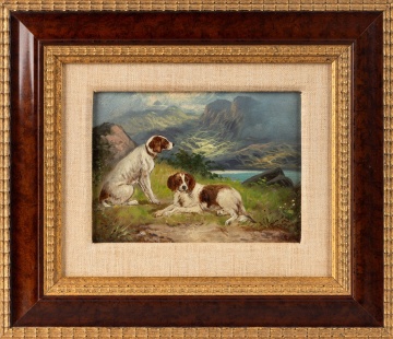 Frederick Hall (British, 1860-1948) "Scottish Highland Dogs"