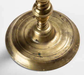 Dutch or German Brass Five-Light Table Candelabrum, 18th Century