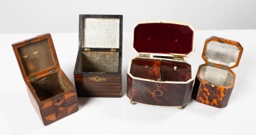 Four English Tea Caddies