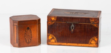 Two George III Inlaid Tea Caddies