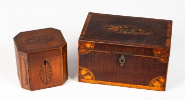 Two George III Inlaid Tea Caddies