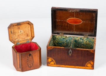 Two George III Inlaid Tea Caddies