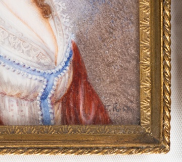 Pair of Continental Portrait Miniatures, a Lady and an Officer