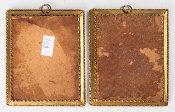 Pair of Continental Portrait Miniatures, a Lady and an Officer