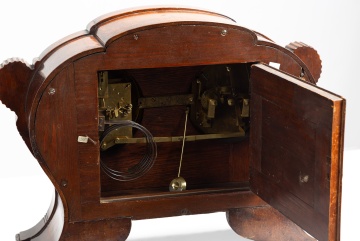 Tiffany & Co., Makers, Carved Oak Double-Dial Perpetual Calendar Mantel Clock, No. 2967