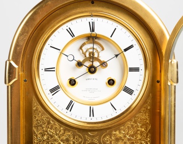 Le Roy & Fils Gilt Bronze Perpetual Calendar Mantel Clock