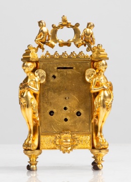 Paul Garnier Gilt Bronze Figural Carriage Clock, No. 1268
