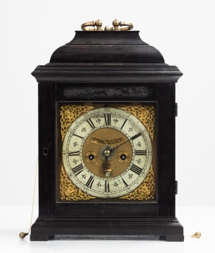John Parsons Ebonized Quarter-Repeating Bracket Clock