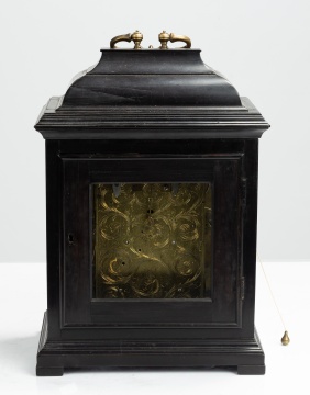 John Parsons Ebonized Quarter-Repeating Bracket Clock