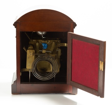 C. Shapland, London, Mahogany and Marquetry Chiming Bracket Clock